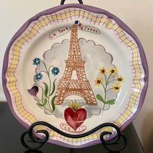 Nathalie Lete Anthropologie Eiffel Tower 10” plate